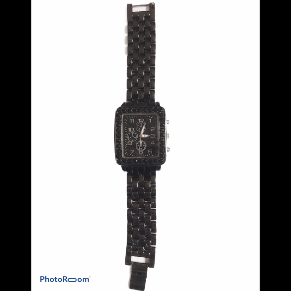 SOPHIE Black rhinestone watch